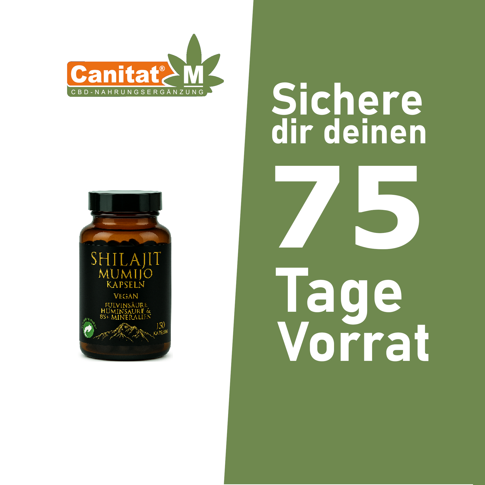 Canitat M - Mumijo Shilajit Kapseln - 150 Kapseln - Shilajit Harz aus dem Himalaya - Fluvinsäure, Huminsäure & 85+ Mineralien (Kopie) – Bild 5