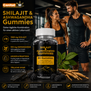 SHILAJIT + ASHWAGANDHA GUMMIES | 1000mg Shilajit + 500mg Ashwagandha